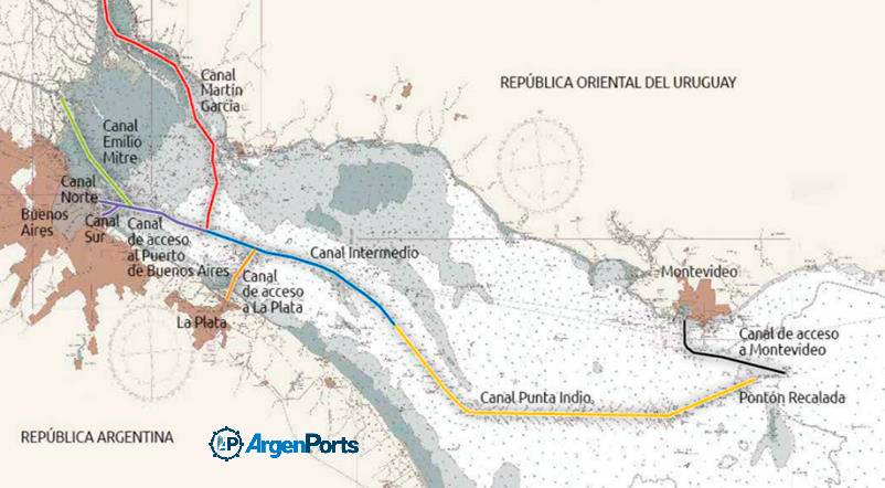 vias navegables rio de la plata